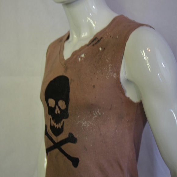 Skull Shirt Handmade Distressed Destroyed Ripped - Picture 2 of 6